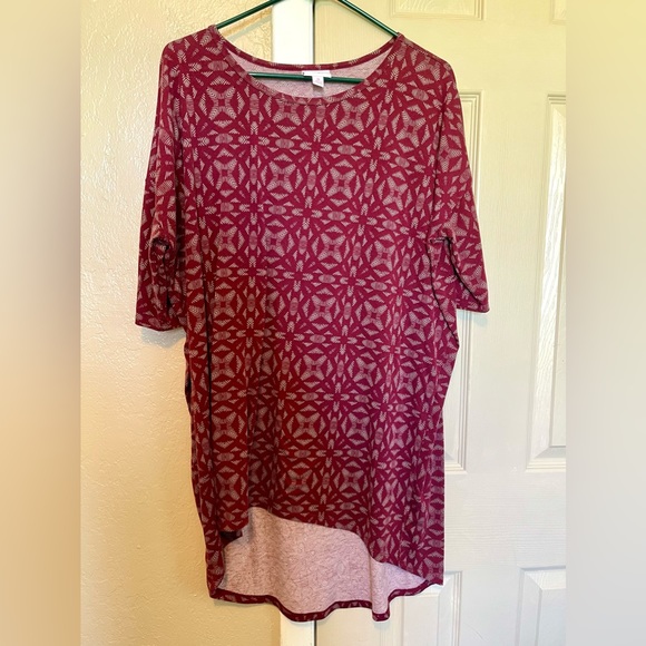 Lularoe Irma Burgundy - Picture 1 of 3